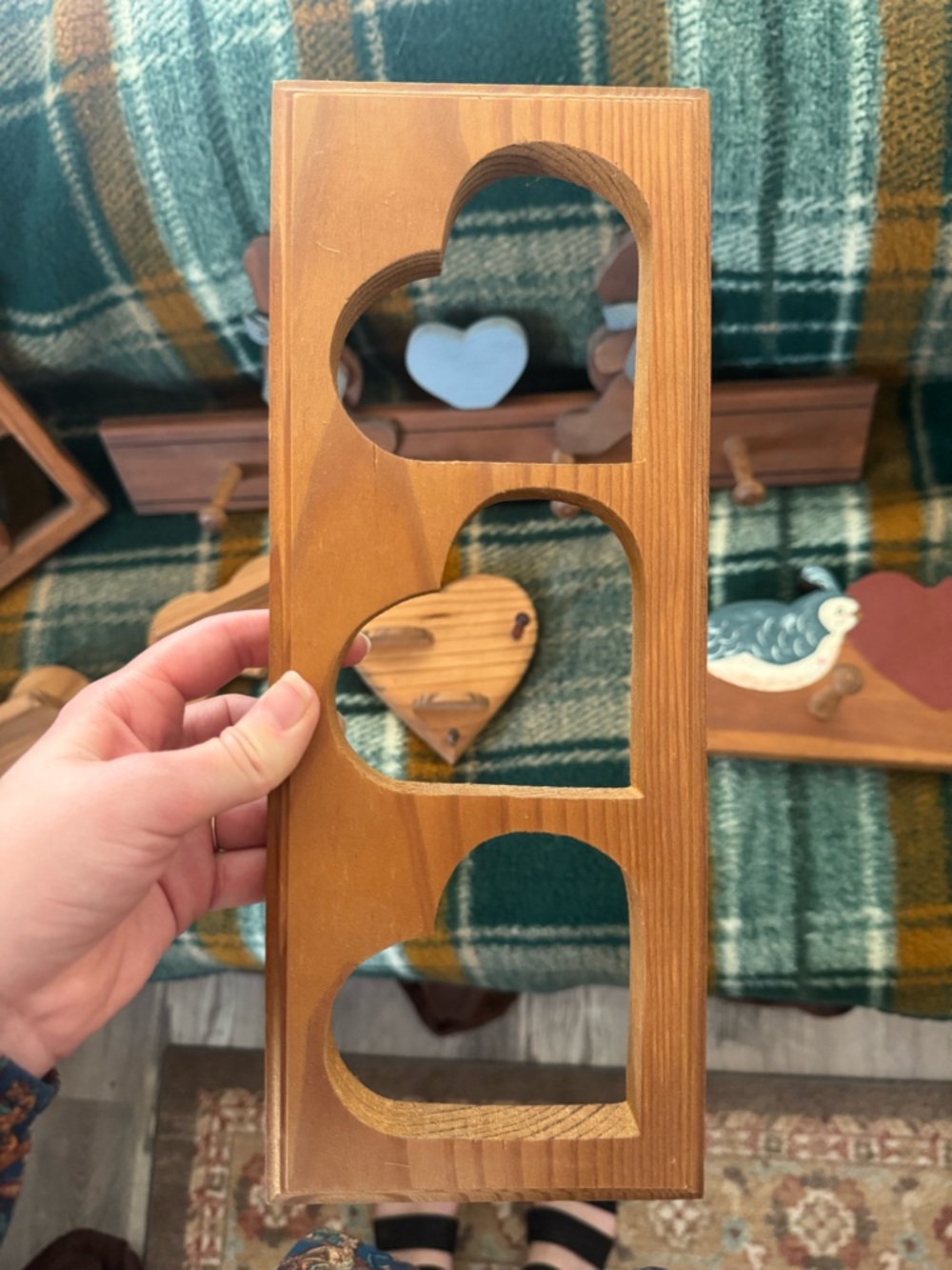 Wooden Heart Cutout Wall decor - Natural Pine